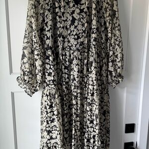 Black and White Floral Dress